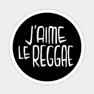 Reggae Music Typography, J'aime le Reggae, French ,I love Reggae Magnet